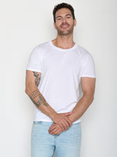 Weiß:  Sportliches T-Shirt aus Bio-Baumwolle für Herren [20490]