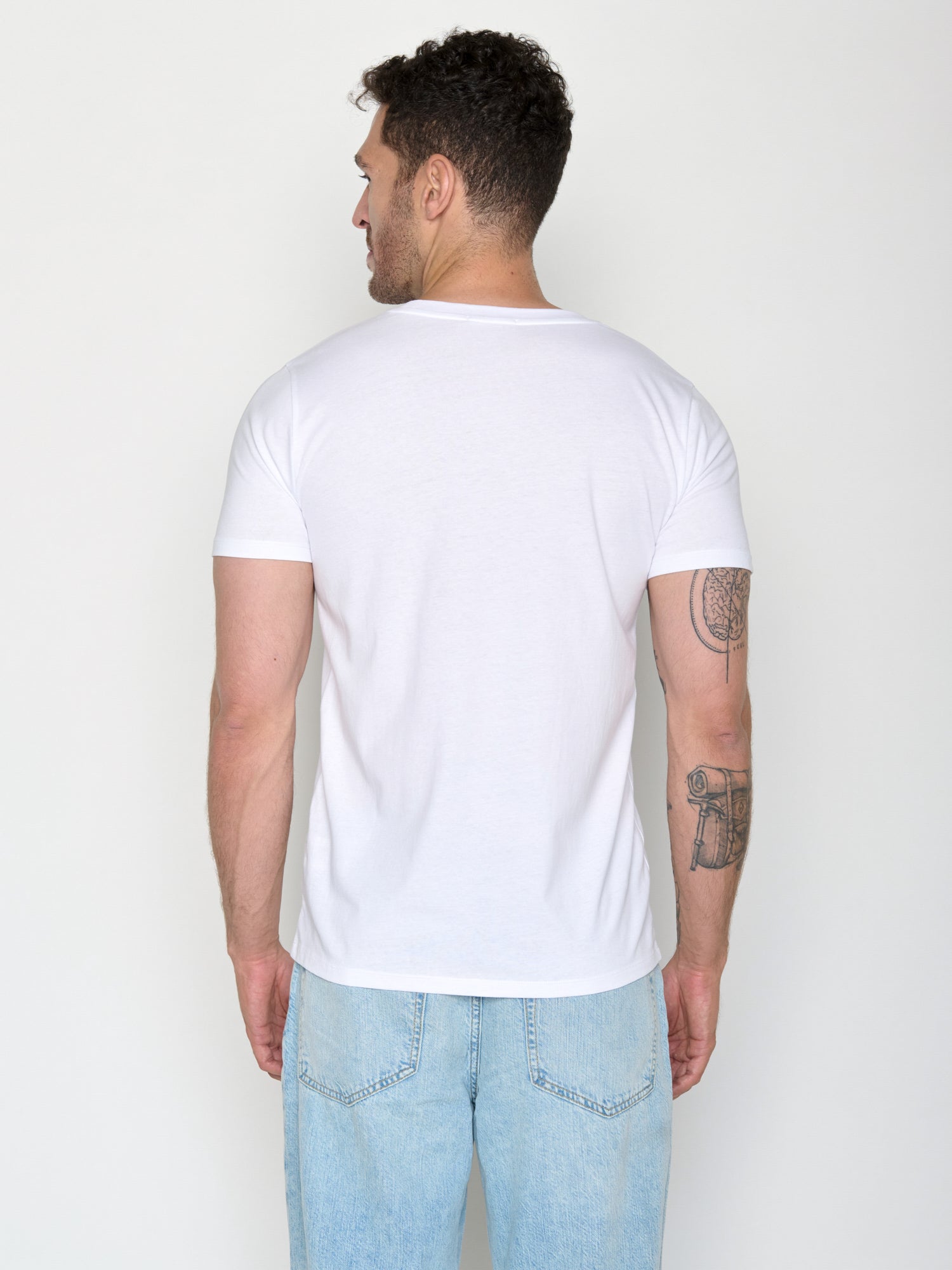 Weiß:  Sportliches T-Shirt aus Bio-Baumwolle für Herren [20493]