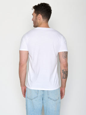 Weiß:  Sportliches T-Shirt aus Bio-Baumwolle für Herren [20493]