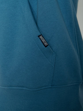 Tidal Blue: Gemütlicher Hoodie aus Bio-Baumwolle für Herren [20512]