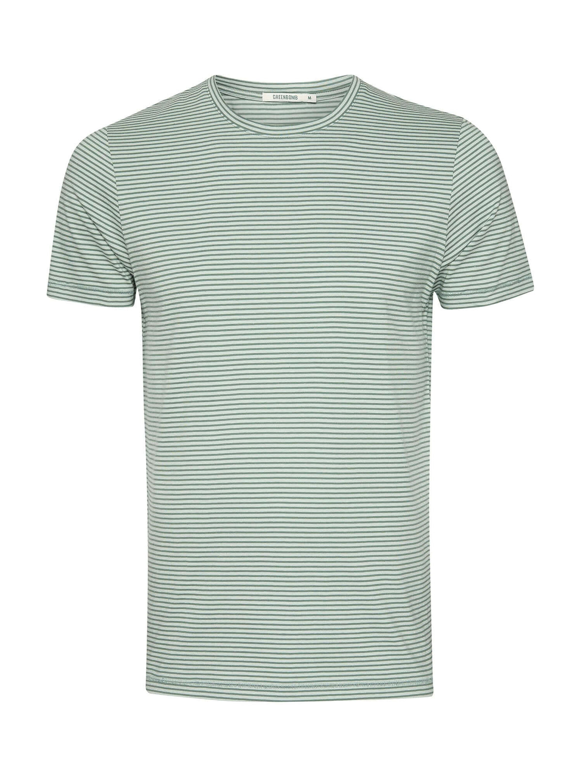 Bamboo Stripes: Sportliches T-Shirt aus Bio-Baumwolle für Herren [20513]