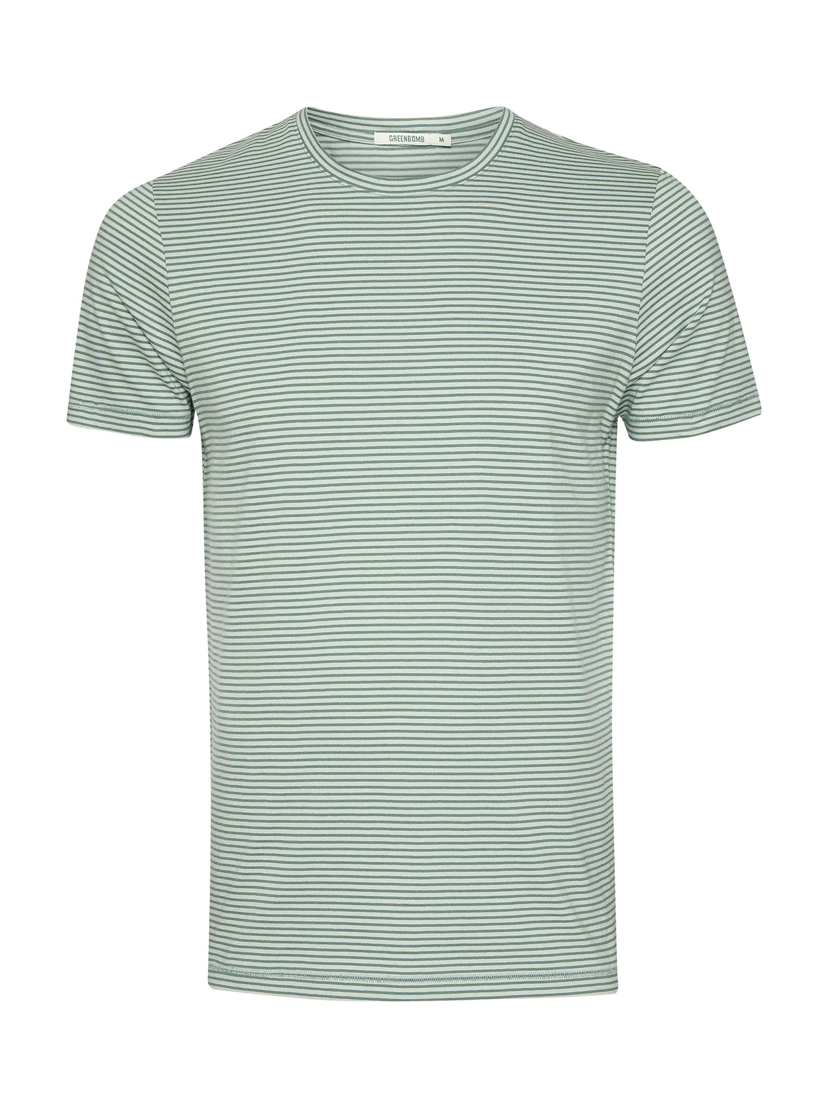 Bamboo Stripes: Sportliches T-Shirt aus Bio-Baumwolle für Herren [20513]