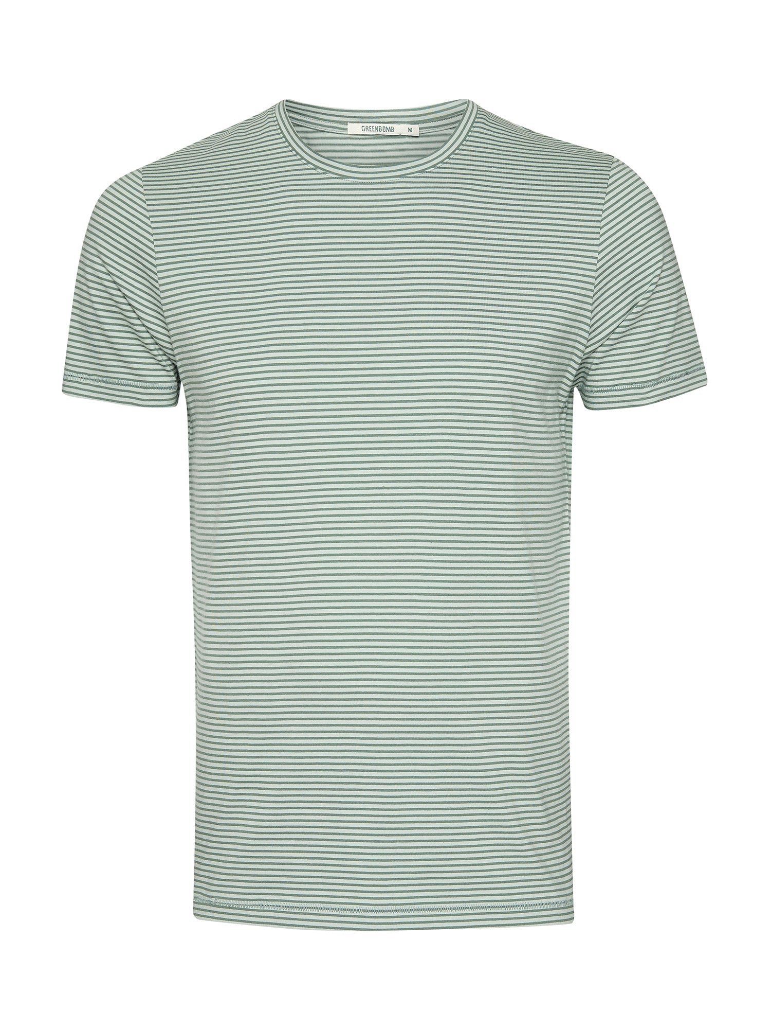 Bamboo Stripes: Sportliches T-Shirt aus Bio-Baumwolle für Herren [20513]