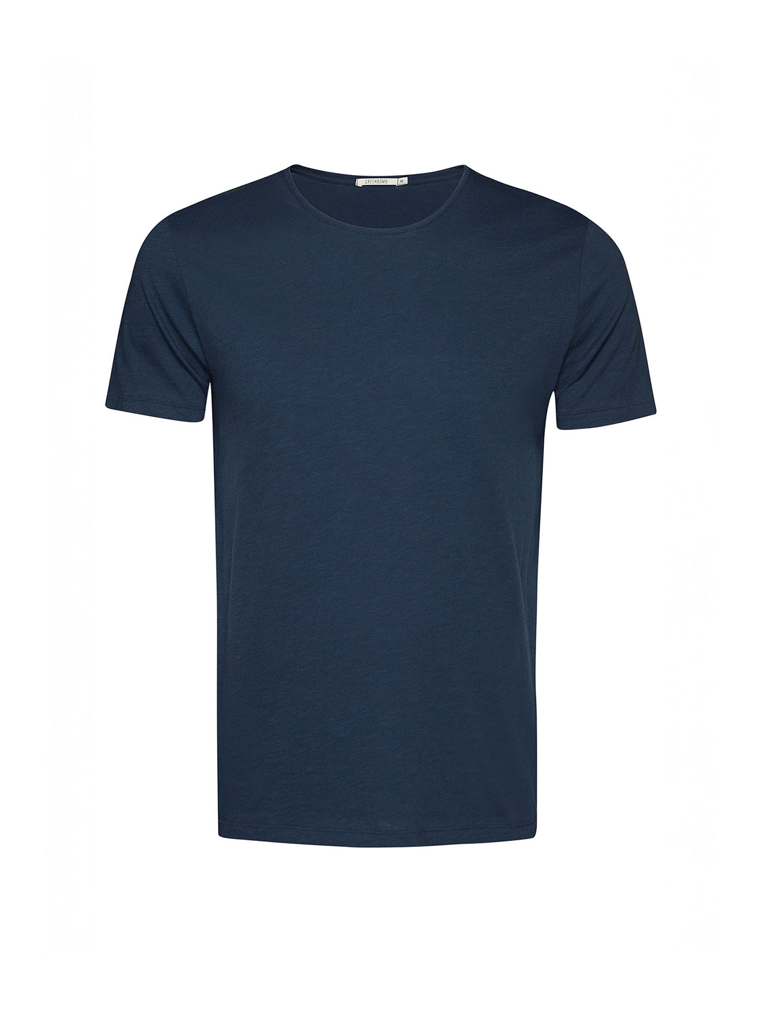 Navy: Lässiges T-Shirt aus Bio-Baumwolle für Herren [20528]