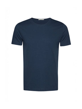 Navy: Lässiges T-Shirt aus Bio-Baumwolle für Herren [20528]
