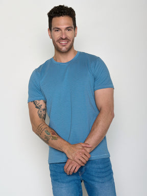 Tide Stripes: Sportliches T-Shirt aus Bio-Baumwolle für Herren [20539]
