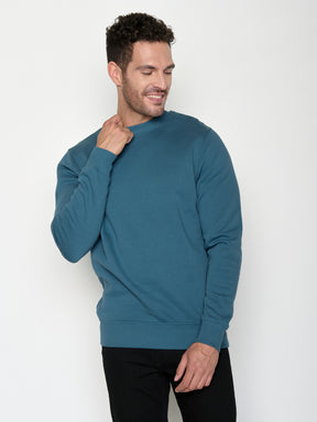 Tidal Blue: Gemütliches Sweatshirt aus Bio-Baumwolle für Herren [20552]