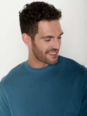 Tidal Blue: Gemütliches Sweatshirt aus Bio-Baumwolle für Herren [20553]