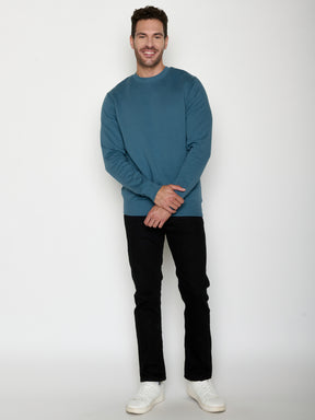 Tidal Blue: Gemütliches Sweatshirt aus Bio-Baumwolle für Herren [20554]