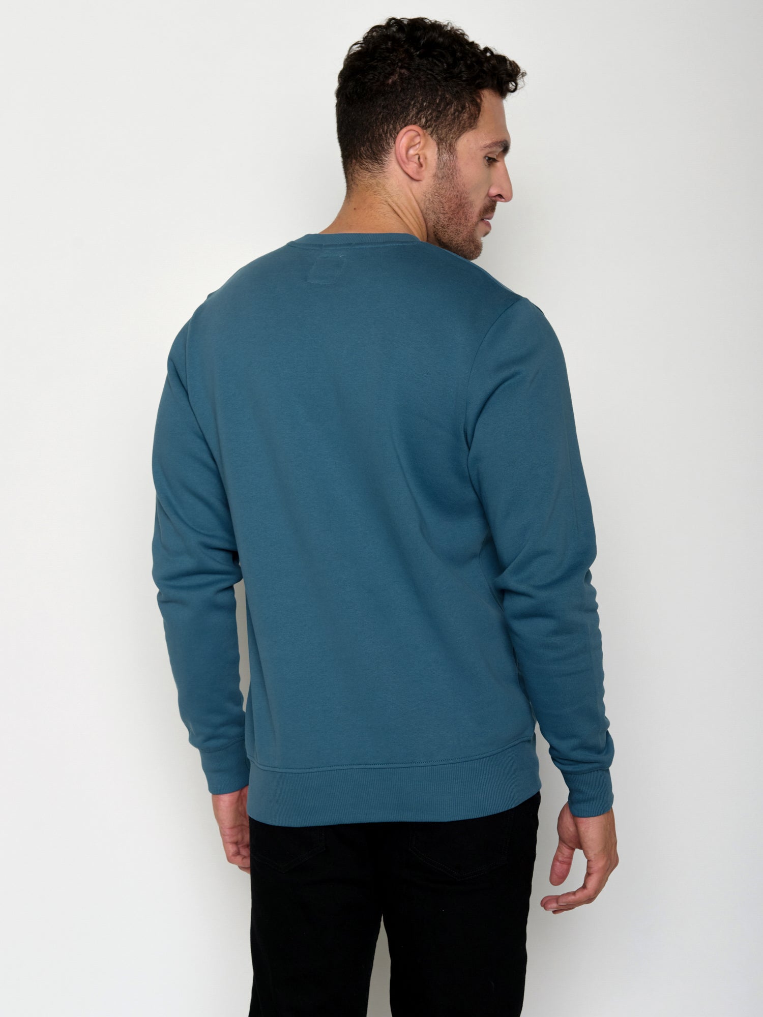 Tidal Blue: Gemütliches Sweatshirt aus Bio-Baumwolle für Herren [20555]