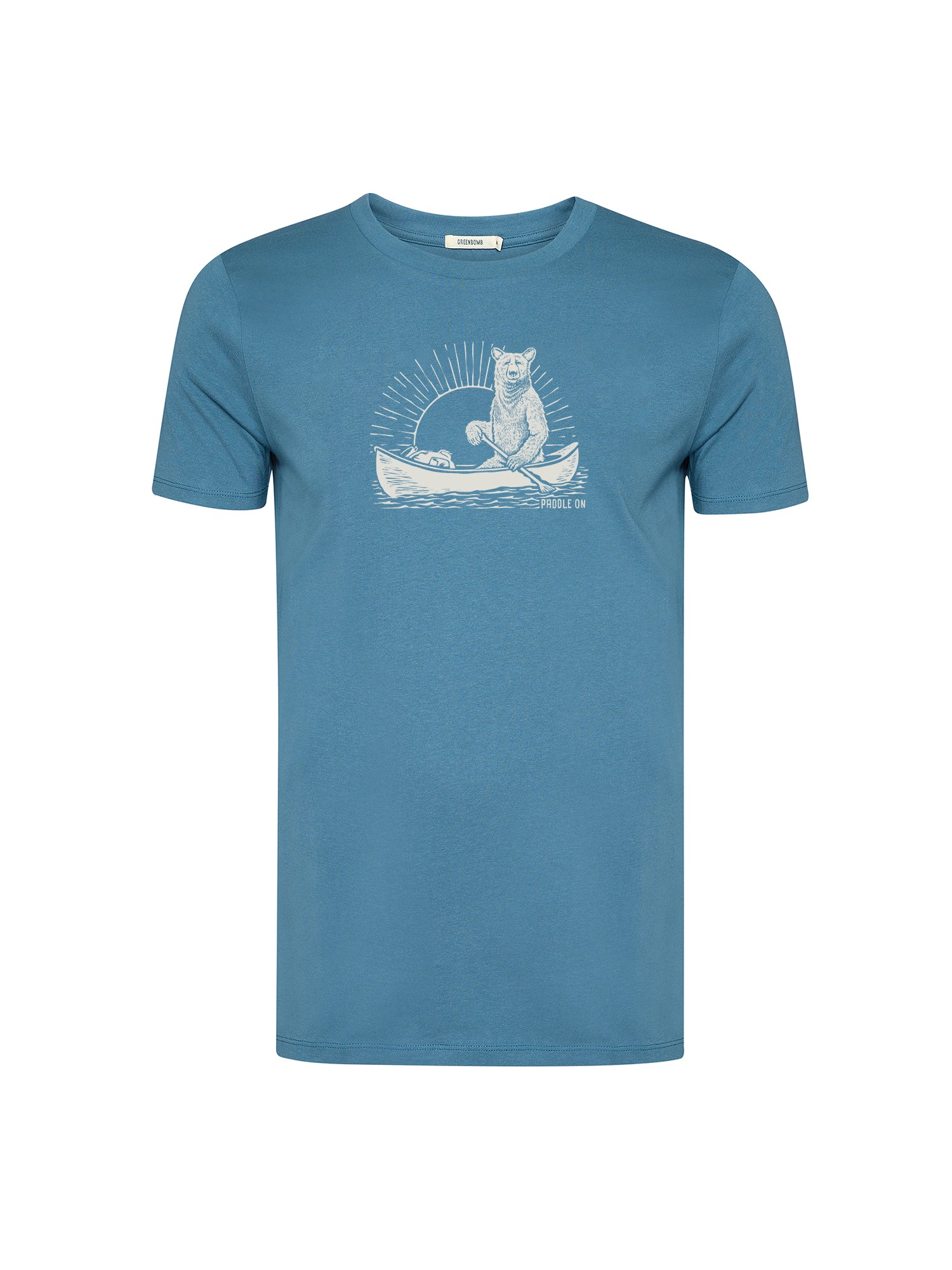 Tidal Blue: Sportliches T-Shirt aus Bio-Baumwolle für Herren [20557]