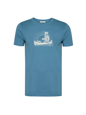 Tidal Blue: Sportliches T-Shirt aus Bio-Baumwolle für Herren [20557]