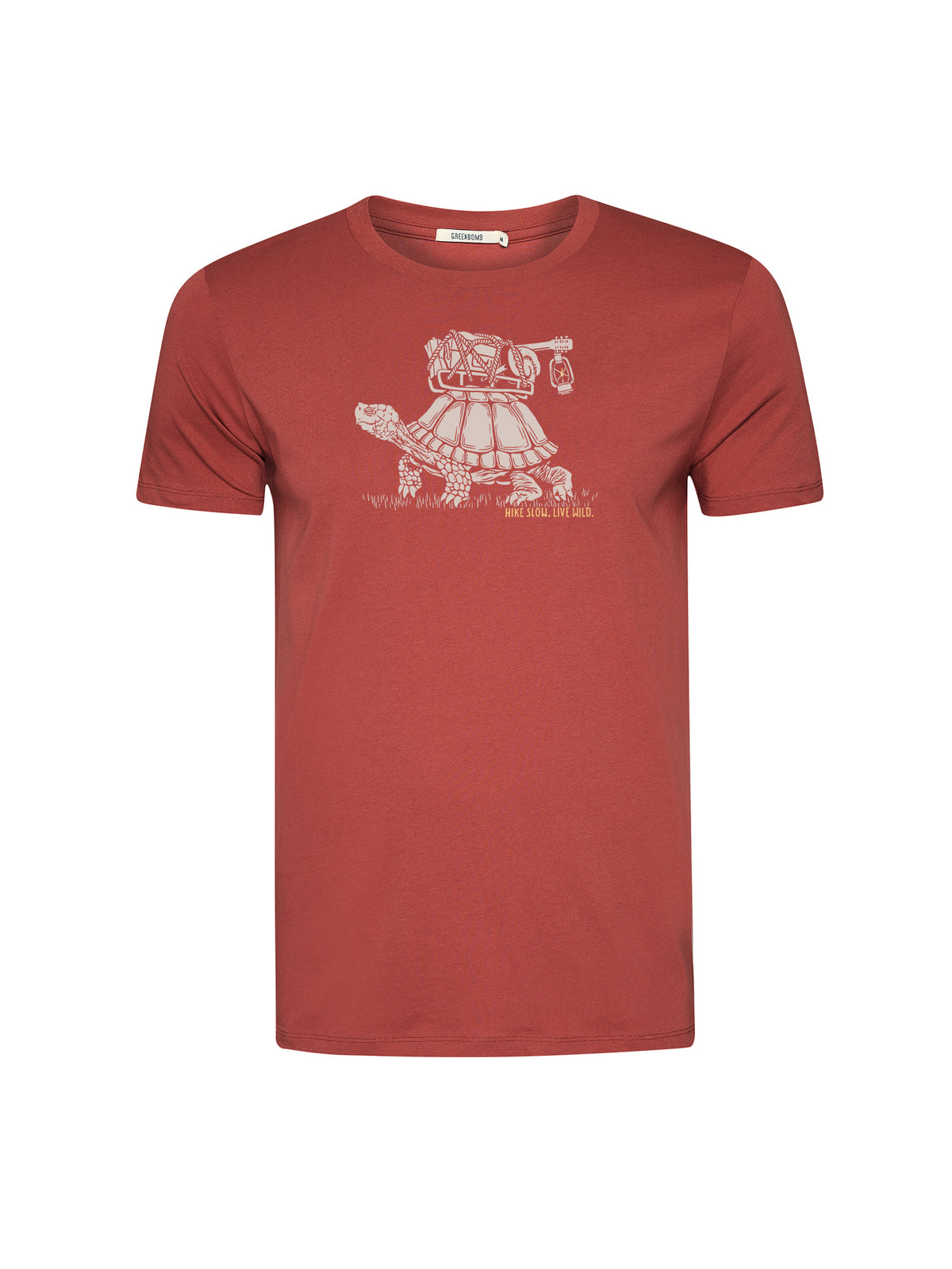 Sunset Red: Sportliches T-Shirt aus Bio-Baumwolle für Herren [20565]