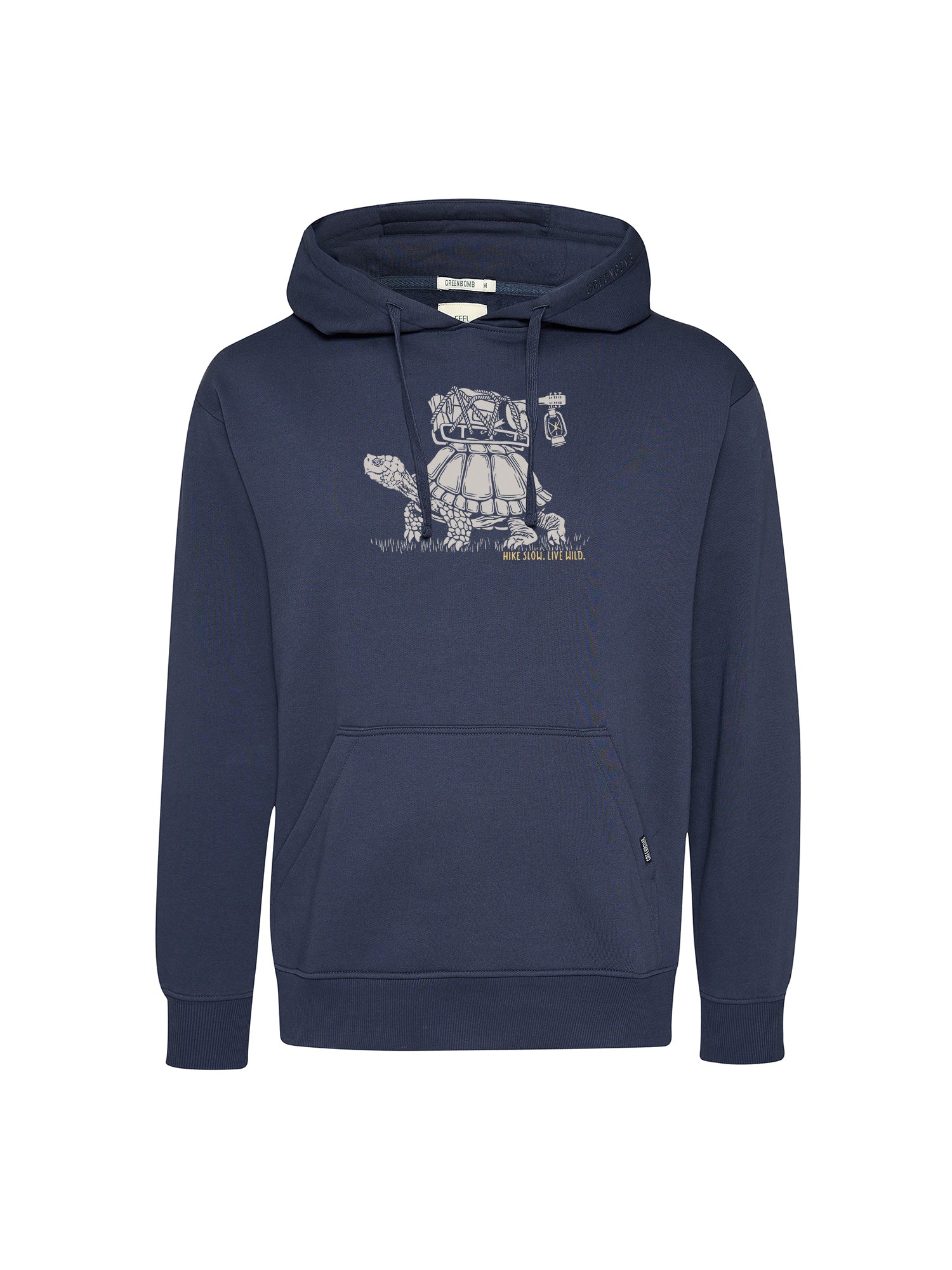 Navy: Gemütlicher Hoodie aus Bio-Baumwolle für Herren [20566]