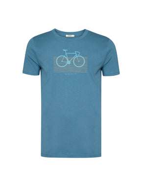Tidal Blue: Sportliches T-Shirt aus Bio-Baumwolle für Herren [20568]
