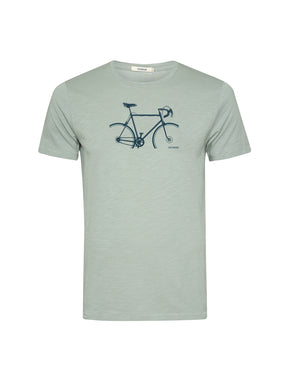 Soft Sage: Sportliches T-Shirt aus Bio-Baumwolle für Herren [20571]