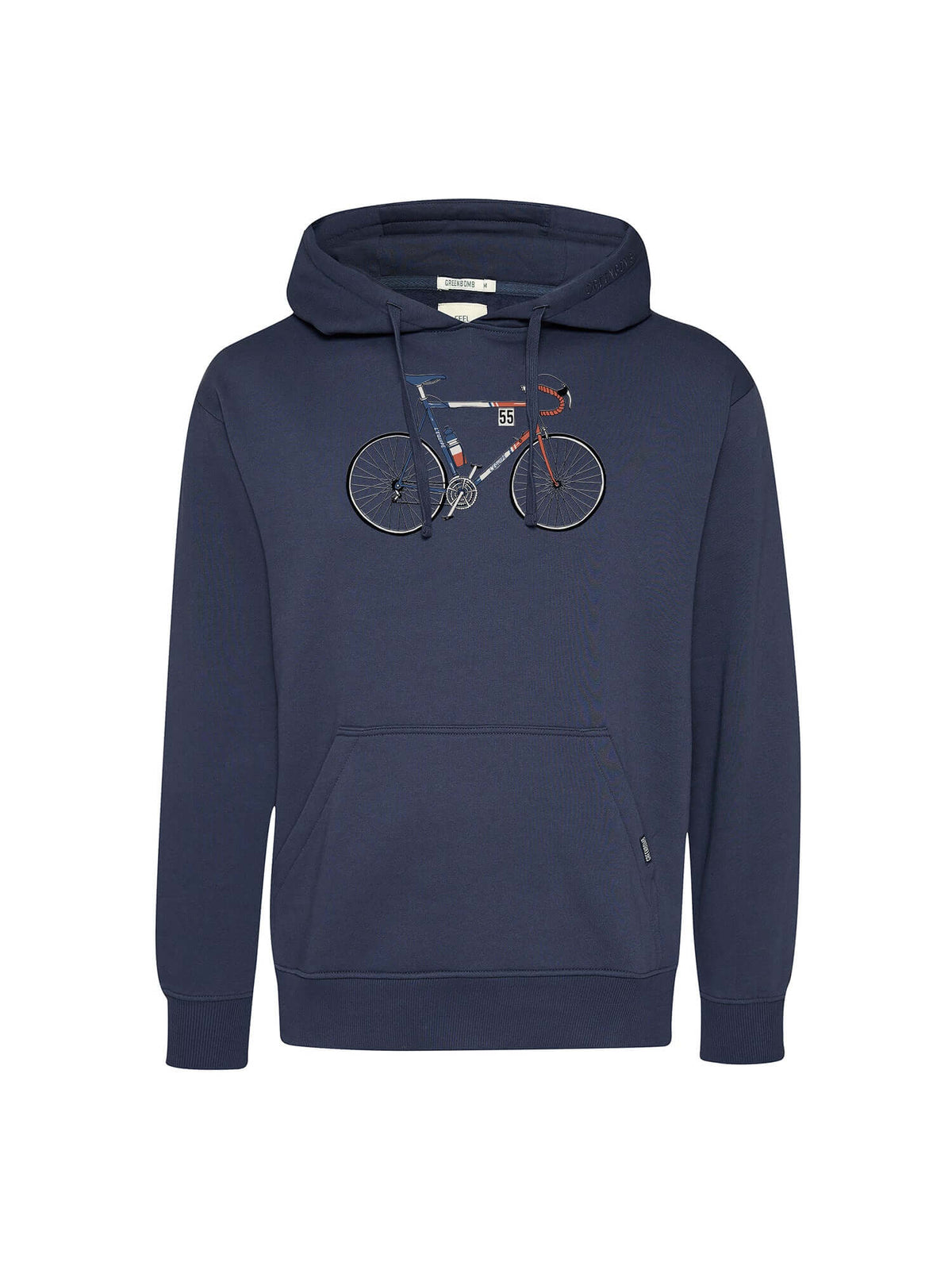 Navy: Gemütlicher Hoodie aus Bio-Baumwolle für Herren [20578]