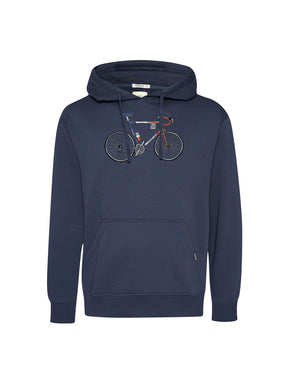 Navy: Gemütlicher Hoodie aus Bio-Baumwolle für Herren [20578]