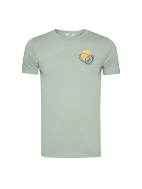 Soft Sage: Sportliches T-Shirt aus Bio-Baumwolle für Herren [20583]