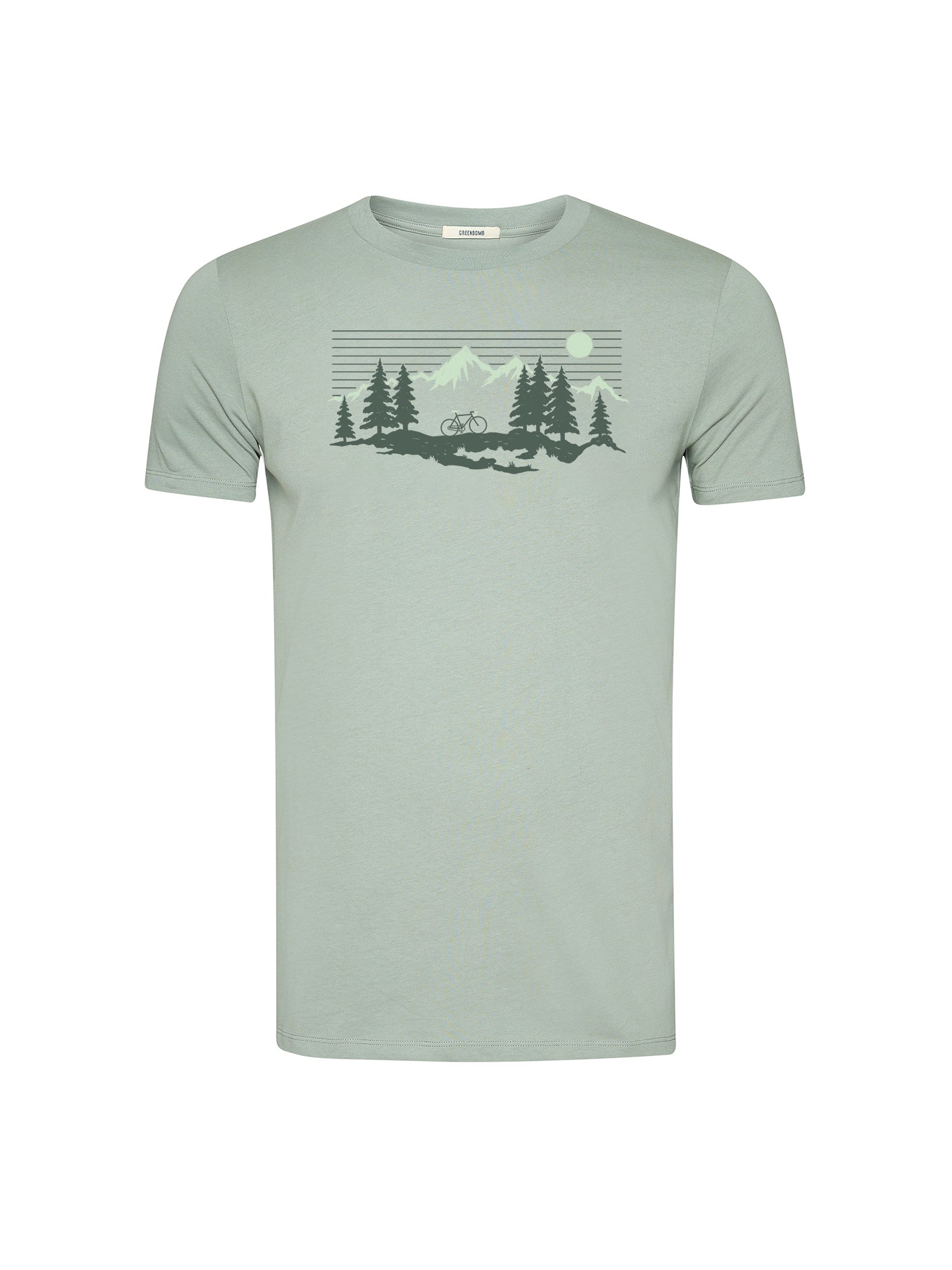 Soft Sage: Sportliches T-Shirt aus Bio-Baumwolle für Herren [20584]