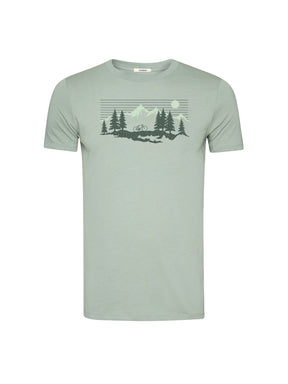 Soft Sage: Sportliches T-Shirt aus Bio-Baumwolle für Herren [20584]