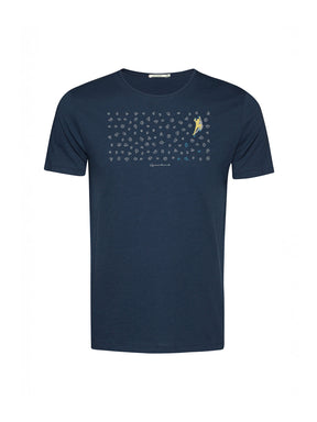Navy: Sportliches T-Shirt aus Bio-Baumwolle für Herren [20587]