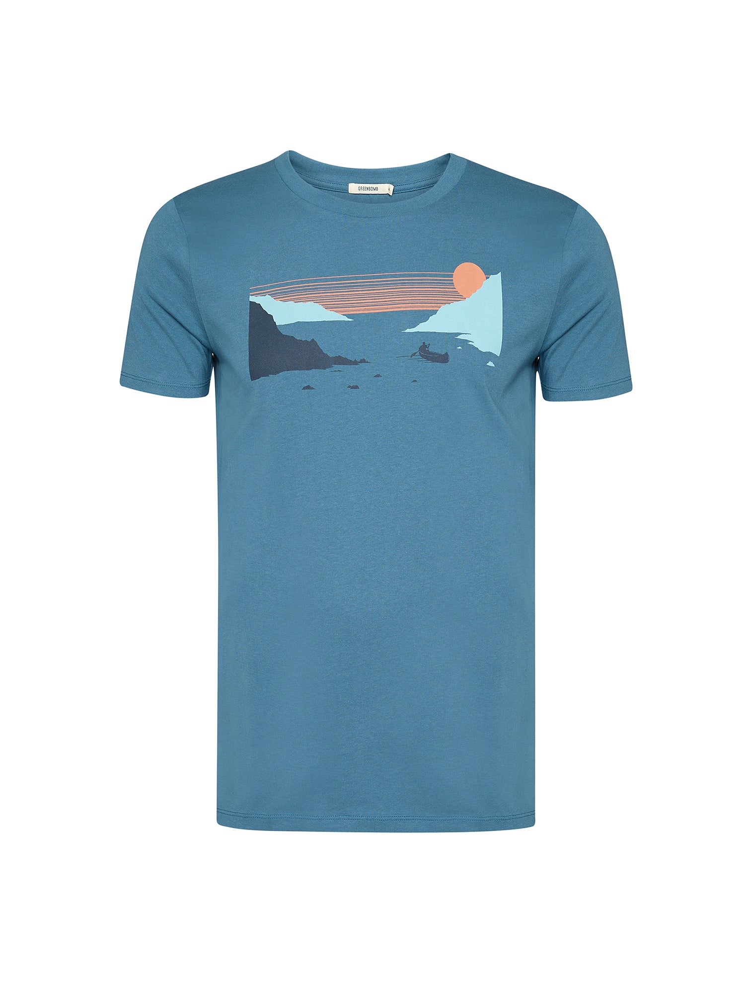Tidal Blue: Sportliches T-Shirt aus Bio-Baumwolle für Herren [20591]