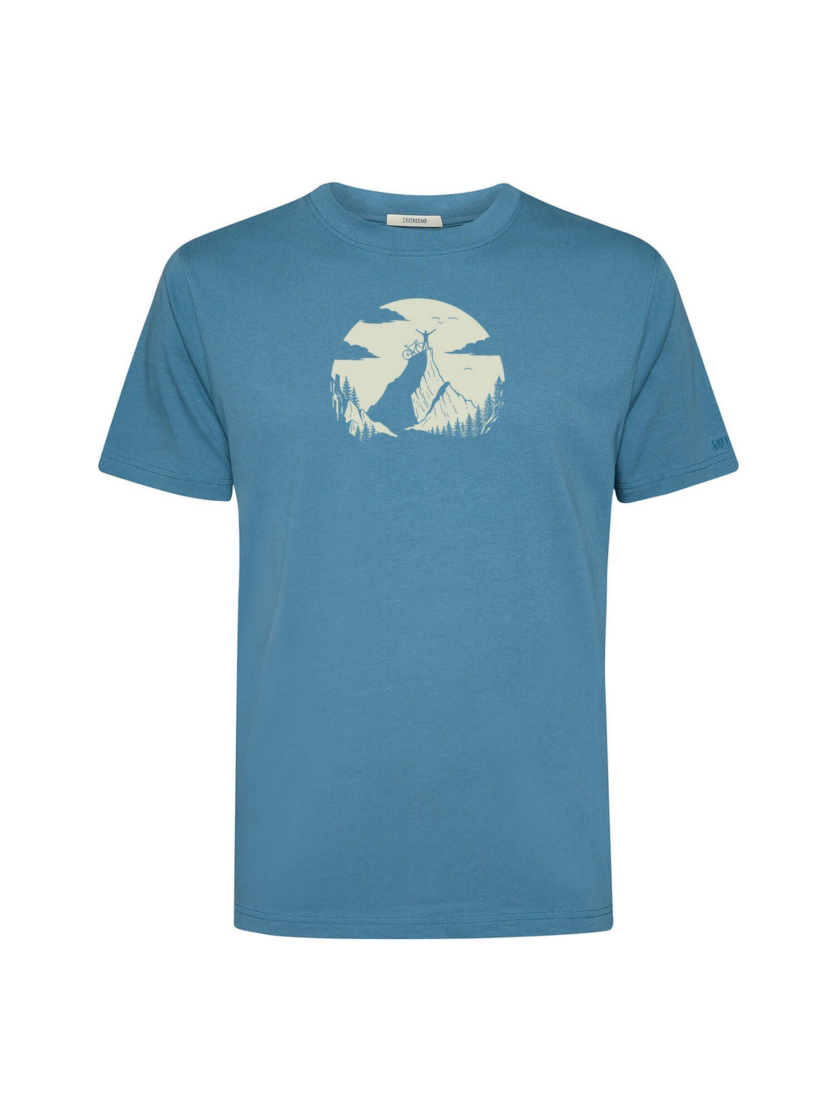 Tidal Blue: Lässiges Oversize-T-Shirt aus Bio-Baumwolle für Herren [20595]