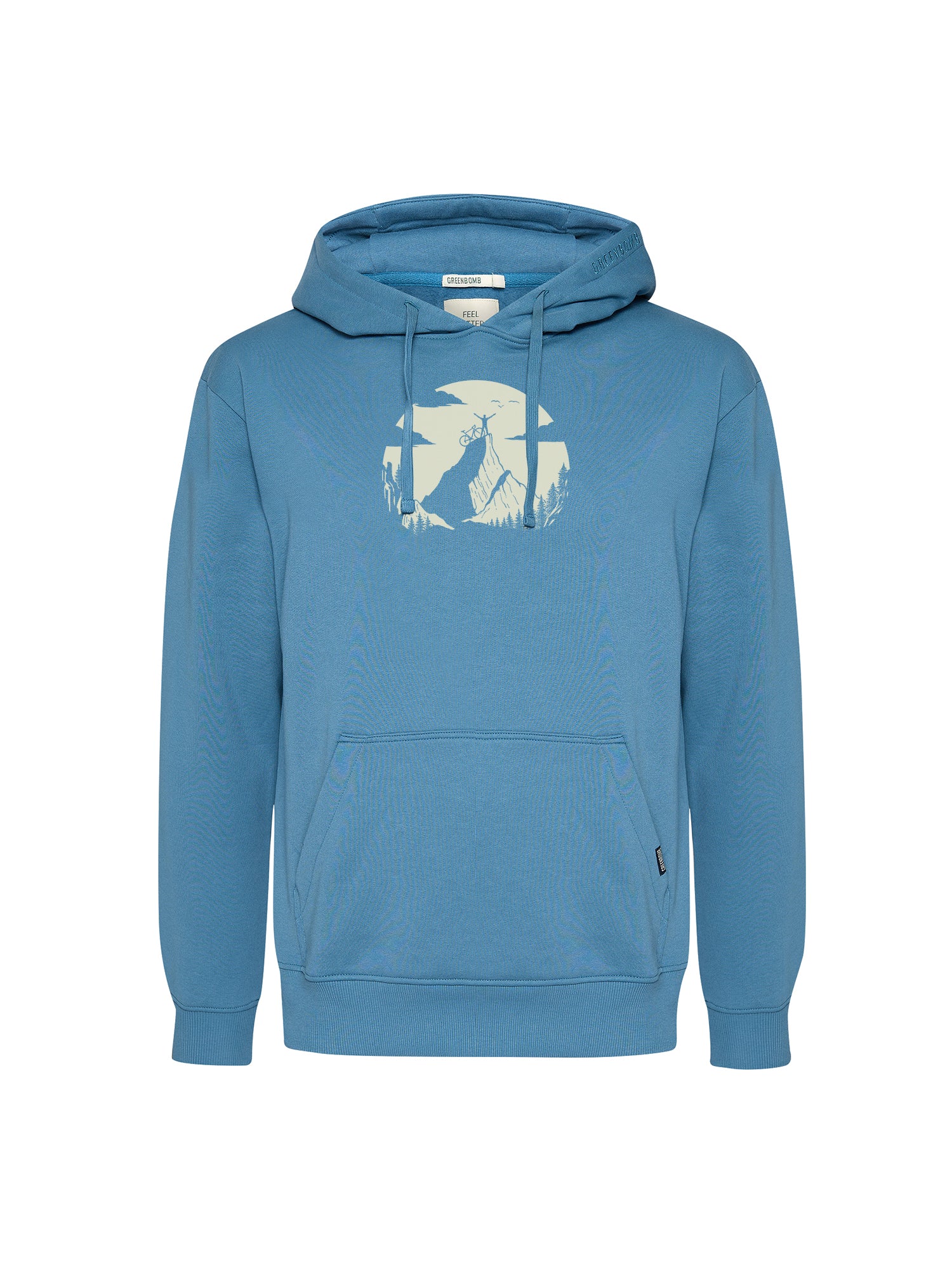 Tidal Blue: Gemütlicher Hoodie aus Bio-Baumwolle für Herren [20598]
