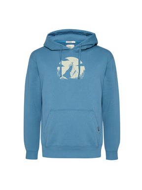 Tidal Blue: Gemütlicher Hoodie aus Bio-Baumwolle für Herren [20598]