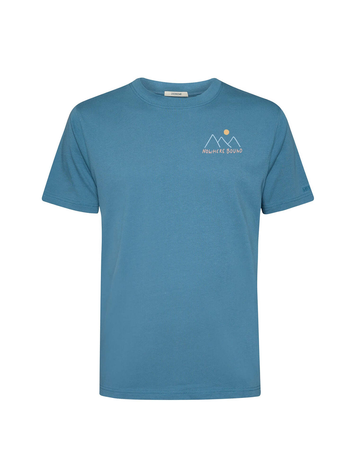Tidal Blue: Lässiges Oversize-T-Shirt aus Bio-Baumwolle für Herren [20611]