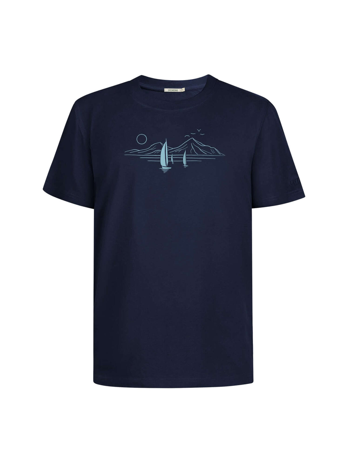 Navy: Lässiges Oversize-T-Shirt aus Bio-Baumwolle für Herren [20617]