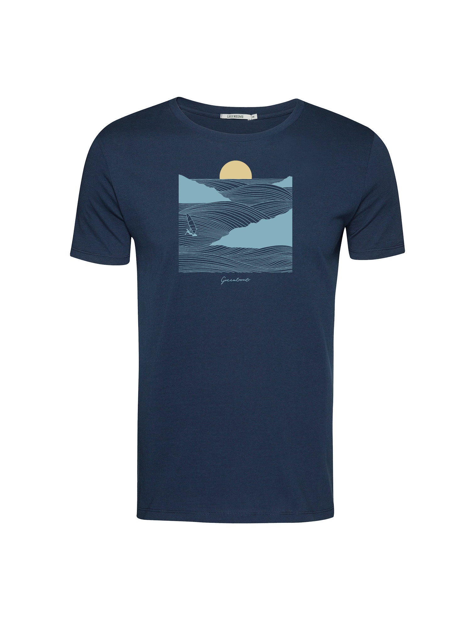 Navy: Sportliches T-Shirt aus Bio-Baumwolle für Herren [20621]