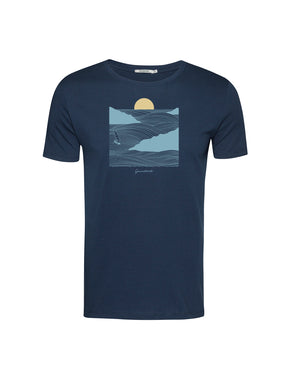 Navy: Sportliches T-Shirt aus Bio-Baumwolle für Herren [20621]