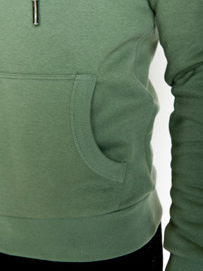 Soft Sage: Hoodie aus Bio-Baumwolle mit Raglan-Arm für Herren [20630]