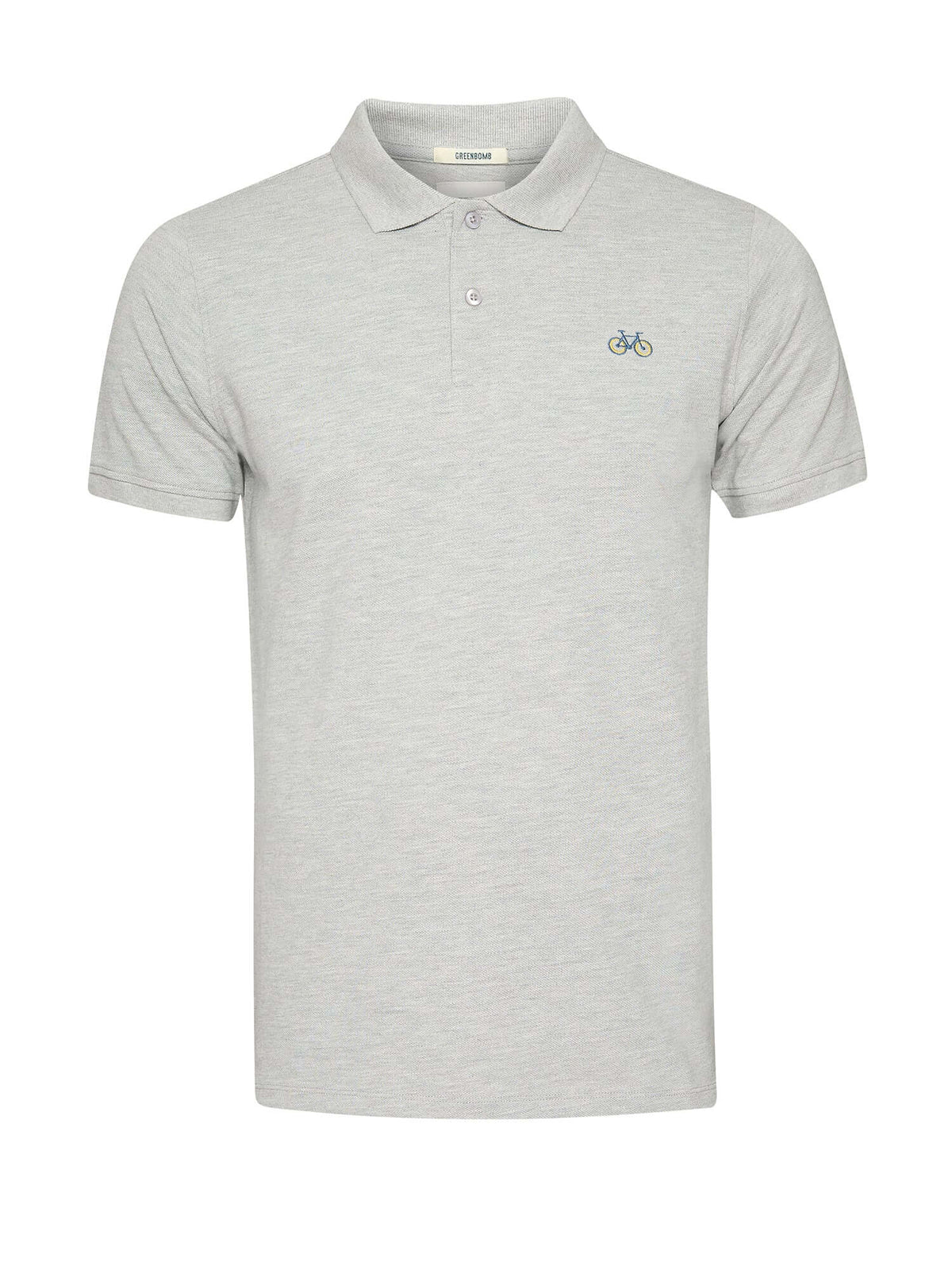 Heather Grey: Sportliches Polo aus Baumwoll-Mix für Herren [20631]