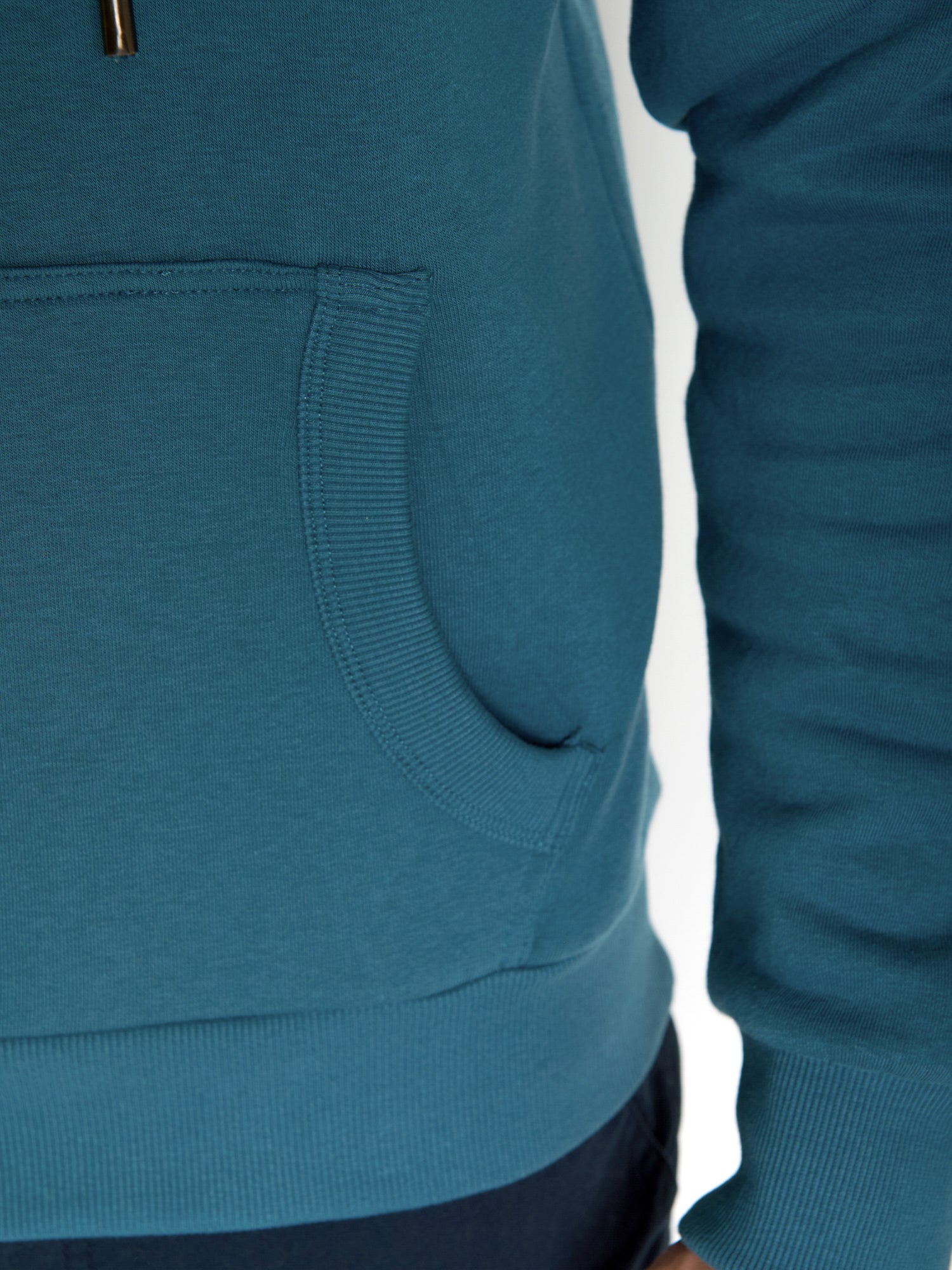 Tidal Blue: Hoodie aus Bio-Baumwolle mit Raglan-Arm für Herren [20643]