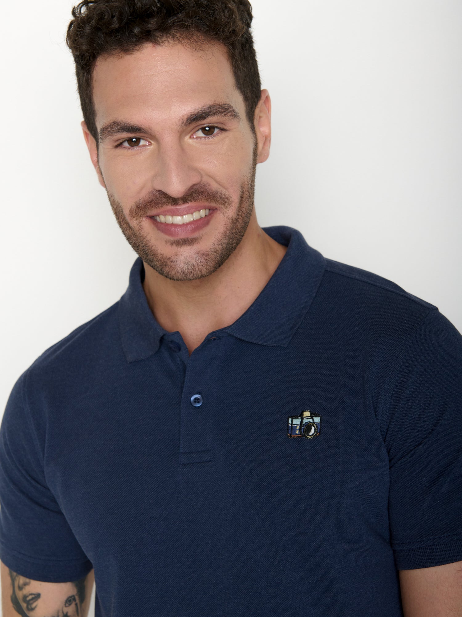 Navy: Sportliches Polo aus Baumwoll-Mix für Herren [20646]