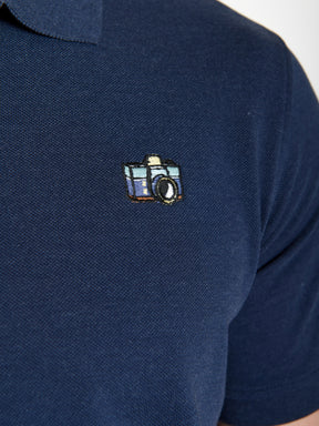 Navy: Sportliches Polo aus Baumwoll-Mix für Herren [20648]