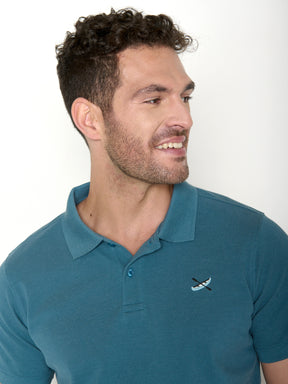 Tidal Blue: Sportliches Polo aus Baumwoll-Mix für Herren [20652]