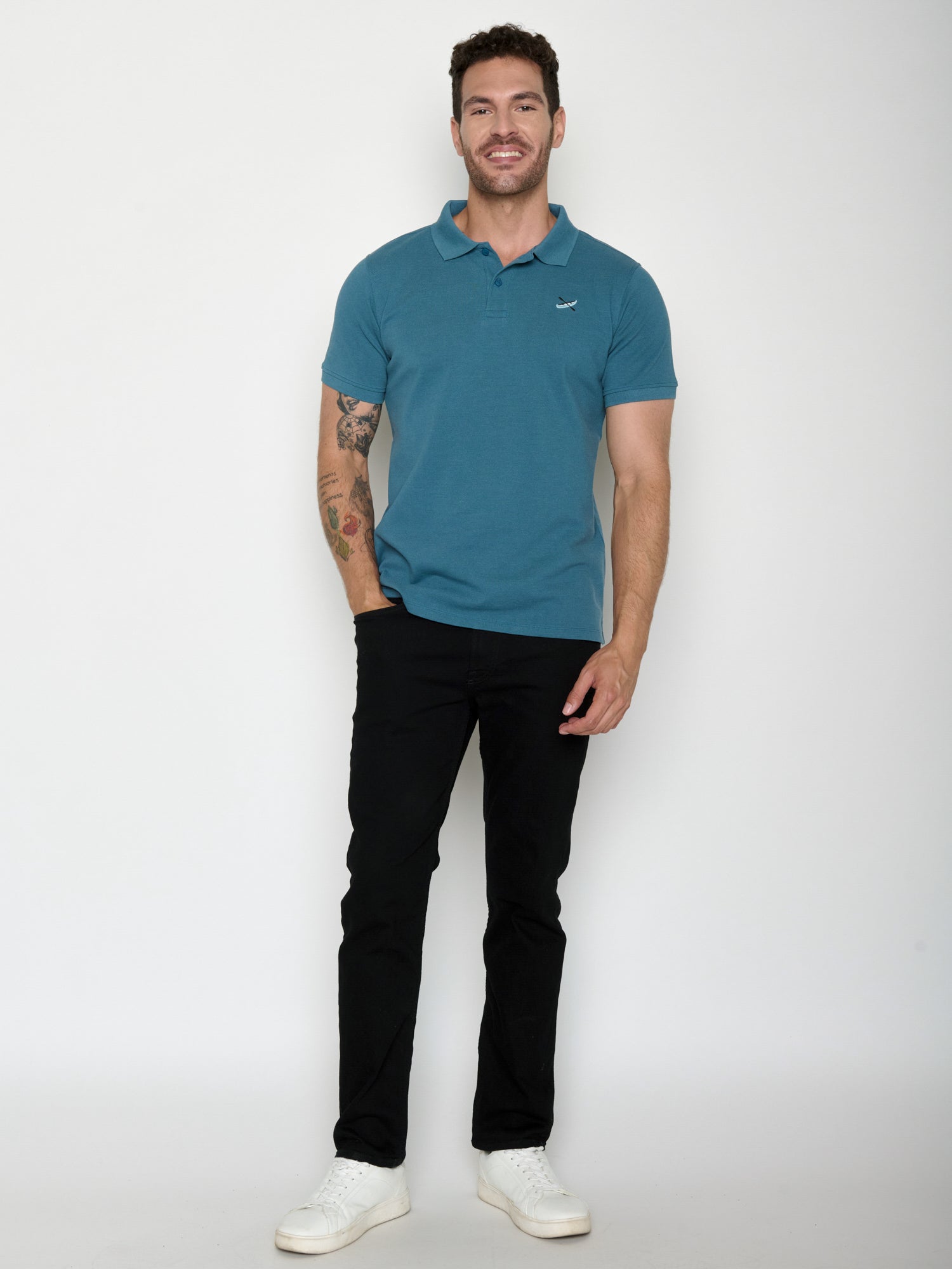 Tidal Blue: Sportliches Polo aus Baumwoll-Mix für Herren [20653]