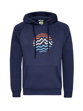 Navy: Hoodie aus Bio-Baumwolle mit Raglan-Arm für Herren [20656]