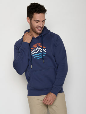 Navy: Hoodie aus Bio-Baumwolle mit Raglan-Arm für Herren [20657]