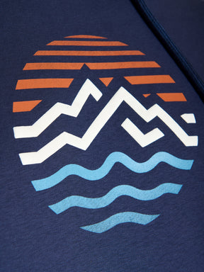 Navy: Hoodie aus Bio-Baumwolle mit Raglan-Arm für Herren [20660]