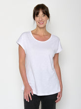 Weiß:  Sportliches T-Shirt aus Bio-Baumwolle für Damen [20684]