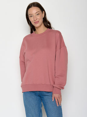 Dark Rose: Lässiges Sweatshirt aus Bio-Baumwolle für Damen [20689]
