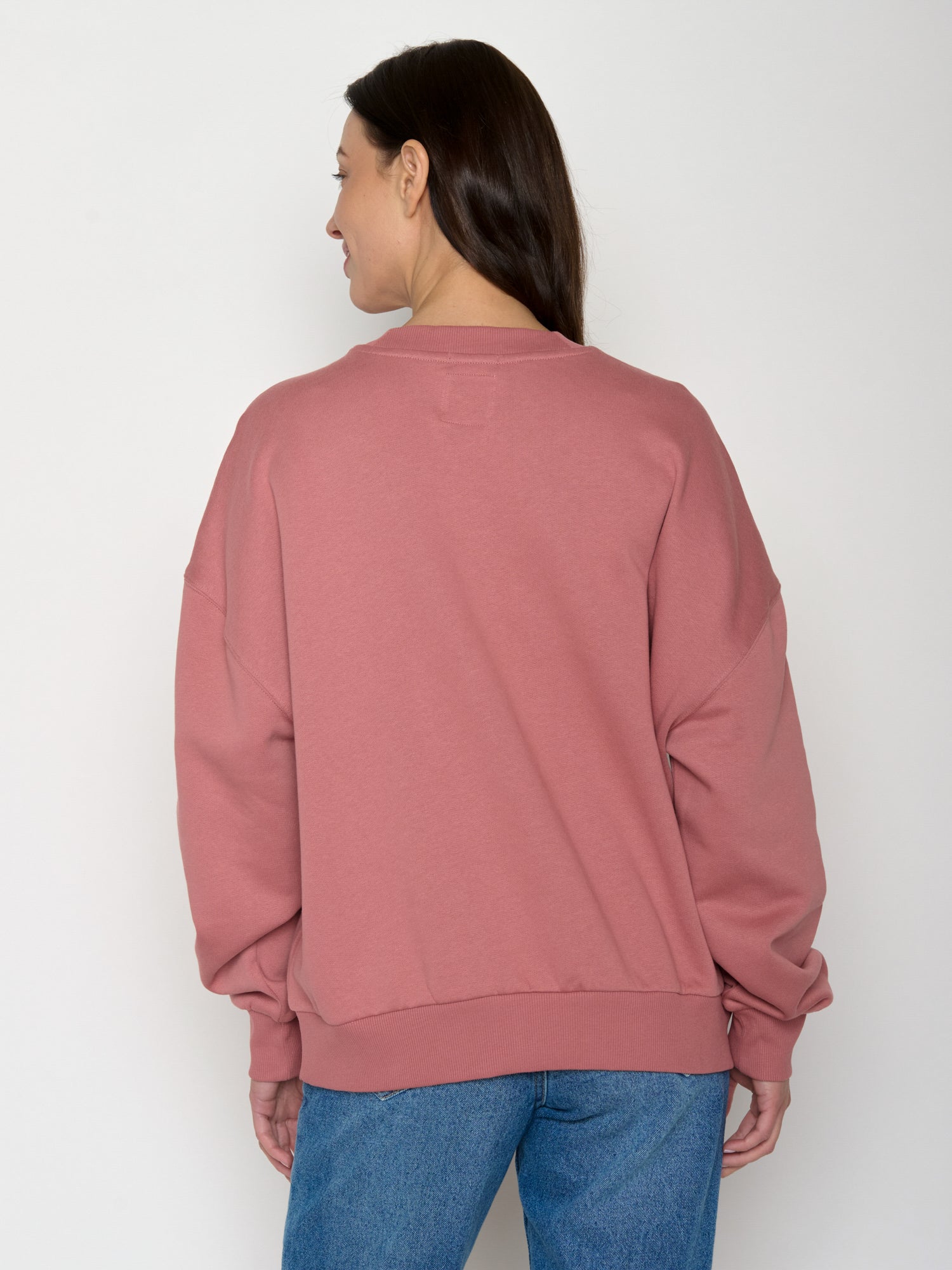 Dark Rose: Lässiges Sweatshirt aus Bio-Baumwolle für Damen [20692]