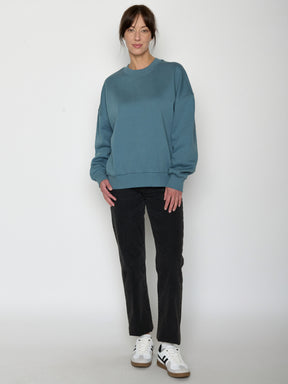 Vintage Blue: Lässiges Sweatshirt aus Bio-Baumwolle für Damen [20706]