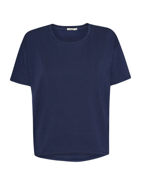 Navy: Lässiges T-Shirt aus Bio-Baumwoll Mix für Damen [20714]