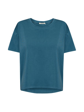 True Blue: Lässiges T-Shirt aus Bio-Baumwoll-Mix für Damen [20720]